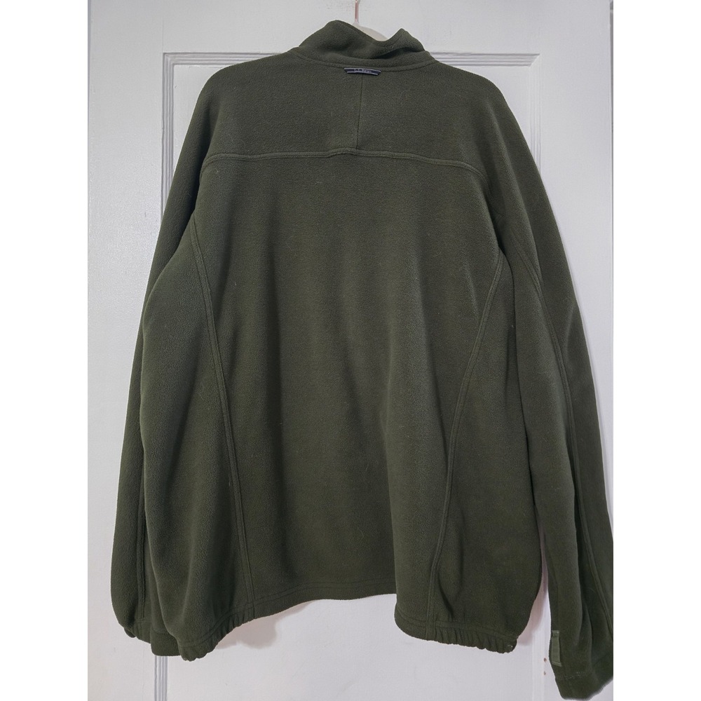 L.L. Bean Mens Fleece Jacket Side Pocket Full Zip Long Sleeve Green Size XL Tall - Picture 2 of 5